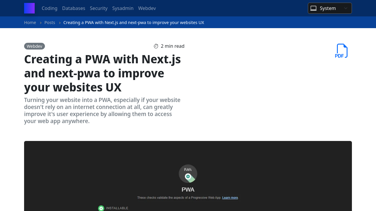 Creating A PWA With Next Js And Next Pwa To Improve UX