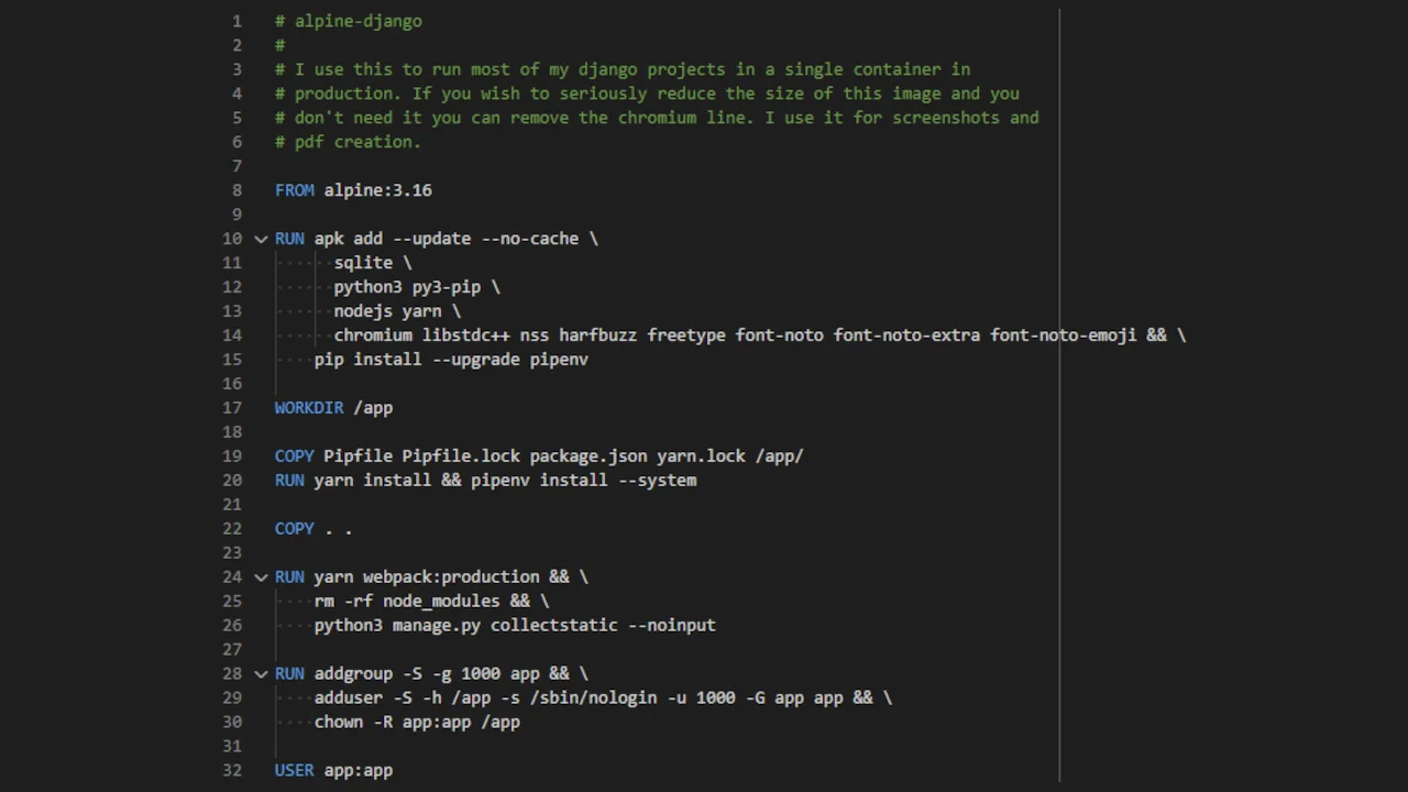 Running a simple Django website in Docker