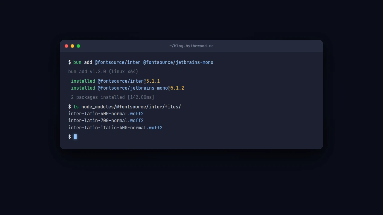 Self-host your fonts