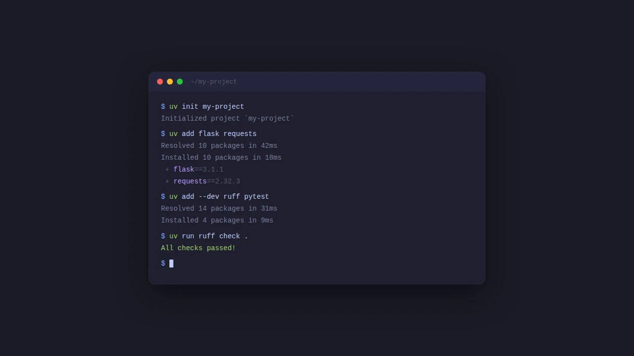 Managing a Python project with uv in 2026
