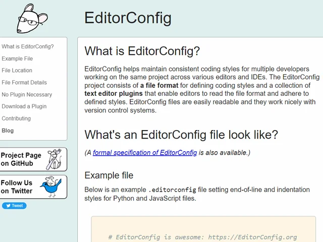 EditorConfig website