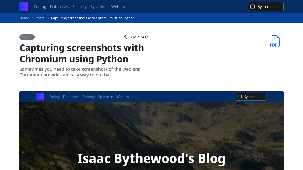 Capturing screenshots with Chromium using Python
